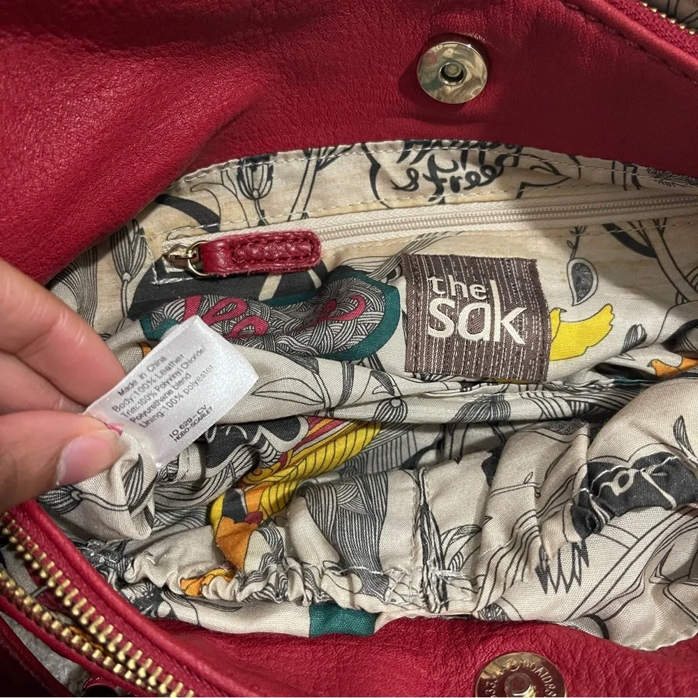 THE SAK | GORGEOUS BOHO RED GENUINE LEATHER PURSE β₯οΈ - Picture 7 of 7